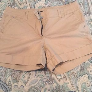 WHITE HOUSE BLACK MARKET tan shorts